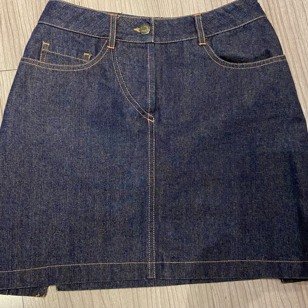 VINTAGE ANGLOMANIA VIVIENNE WESTWOOD dark denim shirt with button back detail